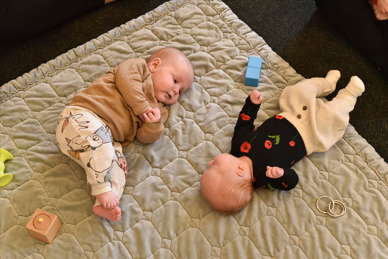 Montessori Caregiver + Child class for parent and baby in the fourth trimester at the Childrens House