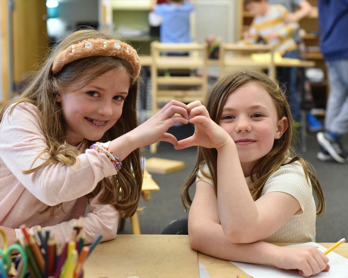 Elementary students at The Children's House