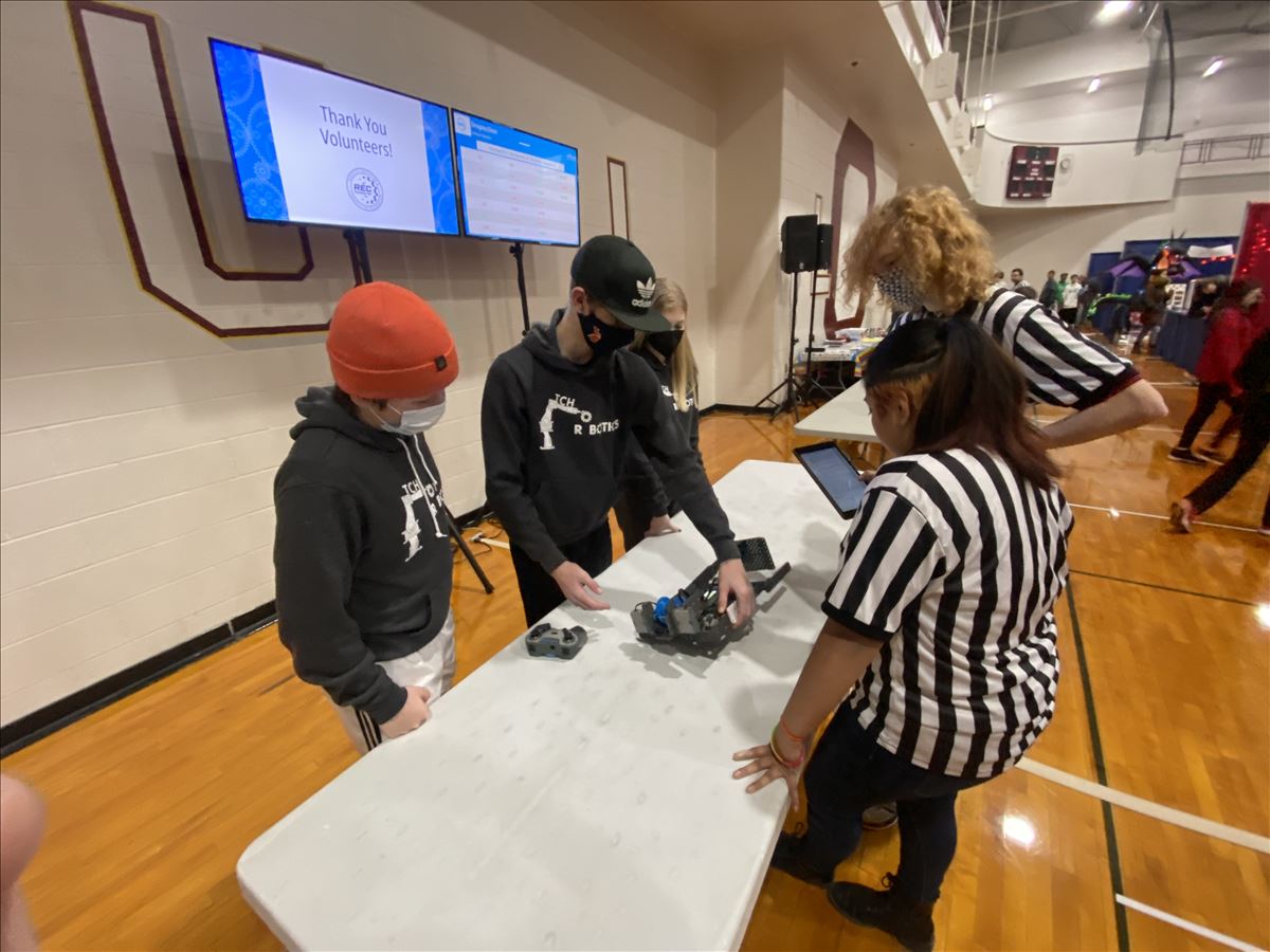 The Children's House Robotics team competing at states 