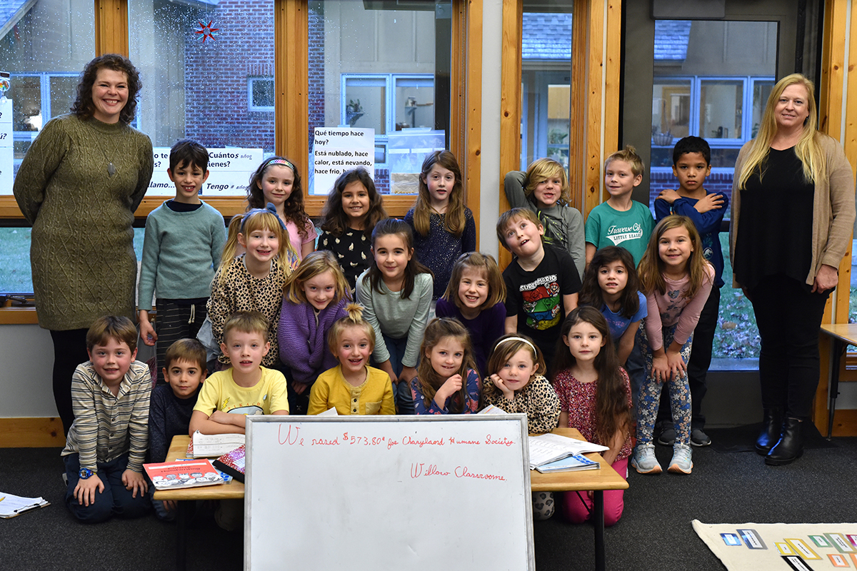 Montessori Students raise over $500 for Cherryland Humane Society