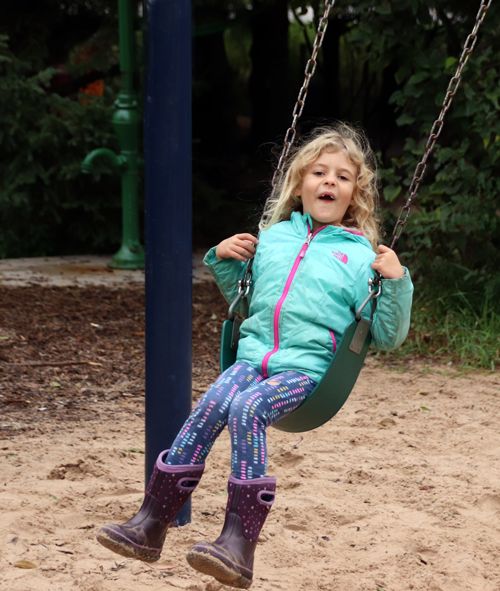 Child swinging