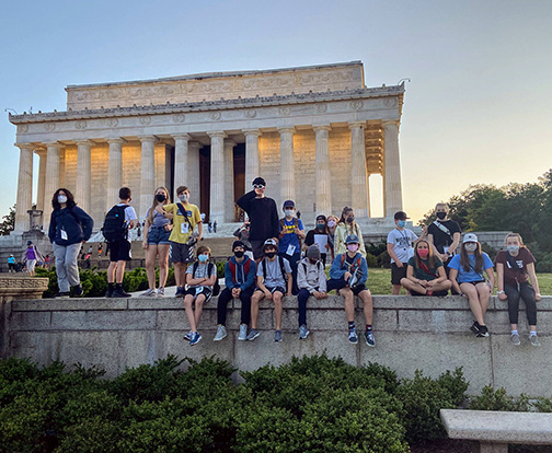 Compass Montessori Junior High students on trip to Washington D.C.
